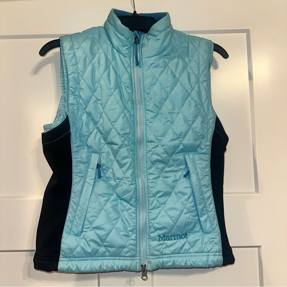 Marmot Light Blue Quilted Vest Small